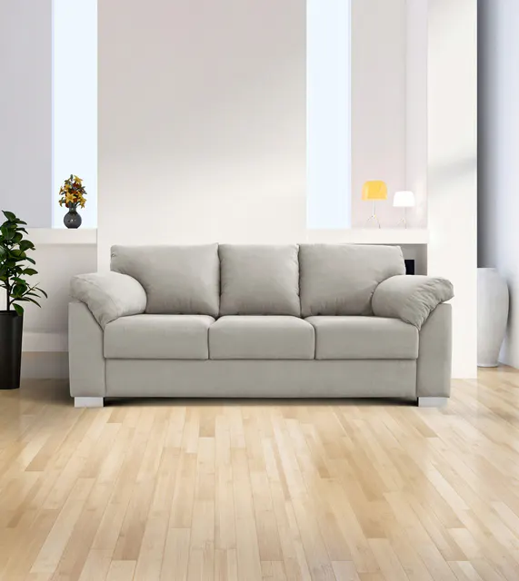 3-Seater Fabric Sofa - Grey